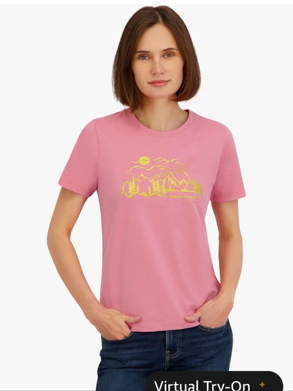 Spyder Pursue Your Path Graphic Short Sleeve Tee Pink Medium